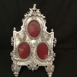Vintage Elias 1790. Multi-opening Picture Frame 10"x7" Pewter/925 Silver.